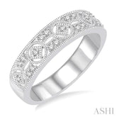 1/6 ctw Round Cut Diamond Fashion Band in 14K White Gold.
